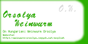 orsolya weinwurm business card